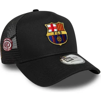 Schwarze Trucker-Cap FC Barcelona LALIGA A Frame Patch von New Era