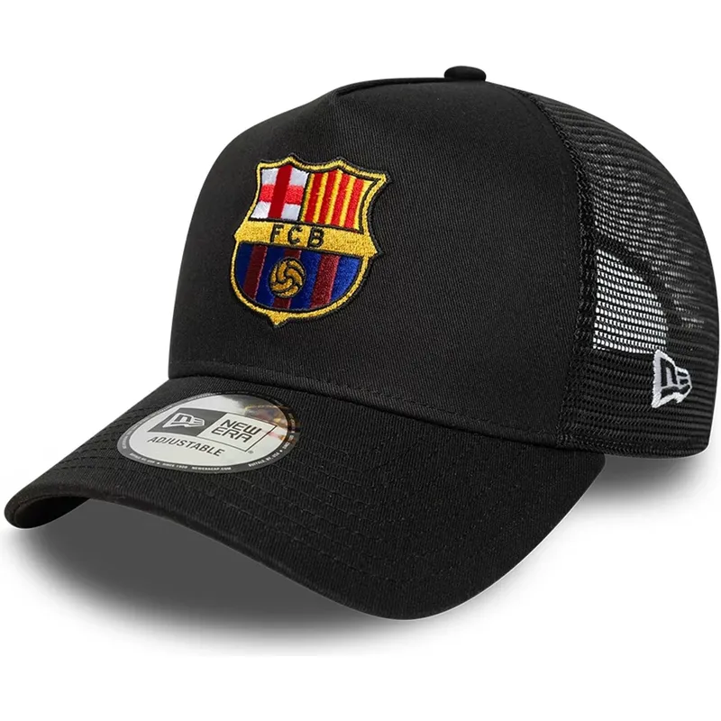 schwarze-trucker-cap-fc-barcelona-laliga-a-frame-patch-von-new-era