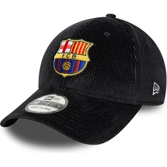 New Era Curved Brim FC Barcelona LALIGA 39THIRTY Cord Black Fitted Cap