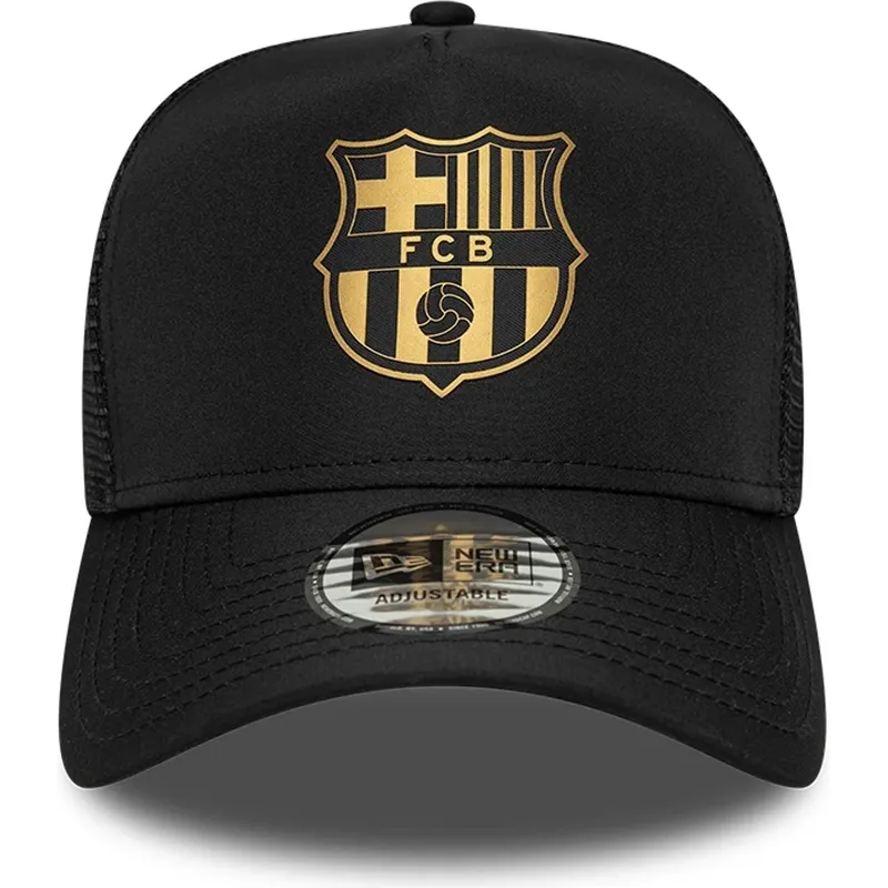 new-era-fc-barcelona-laliga-a-frame-gold-black-trucker-hat