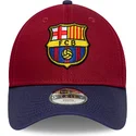 rote-und-blaue-verstellbare-curved-cap-fur-kinder-von-fc-barcelona-laliga-9forty-contrast-von-new-era
