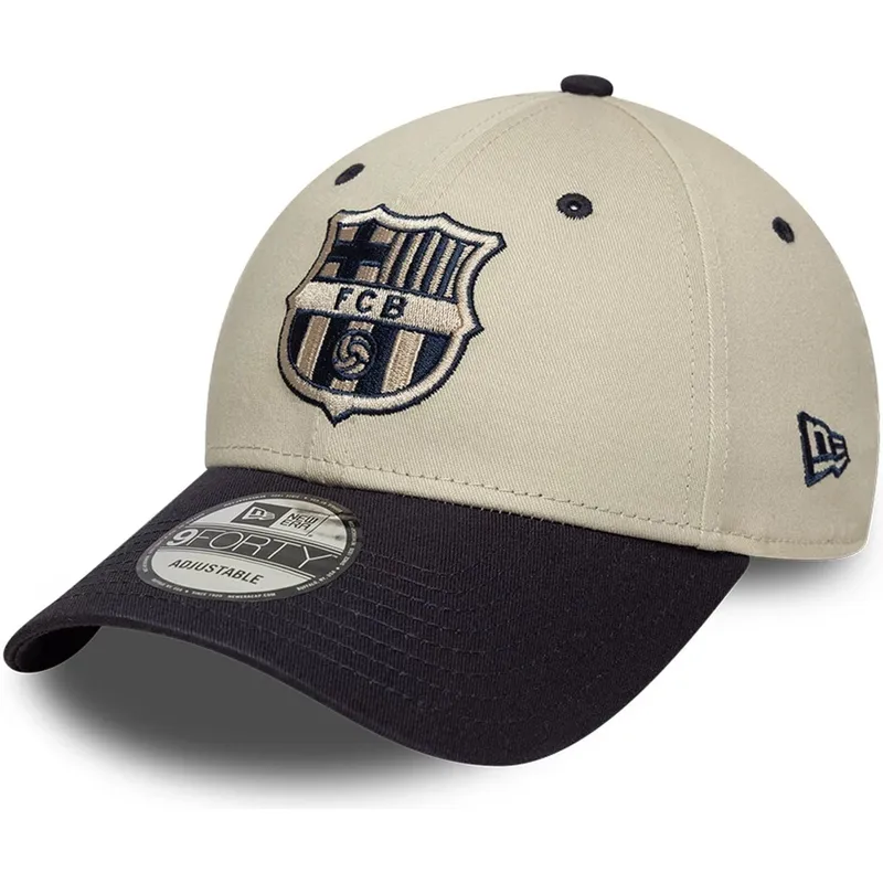 gorra-curva-beige-y-azul-marino-ajustable-de-fc-barcelona-laliga-9forty-contrast-de-new-era