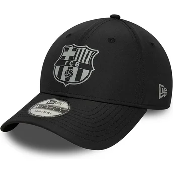 Svart böjd justerbar keps FC Barcelona LALIGA 9FORTY Reflective från New Era