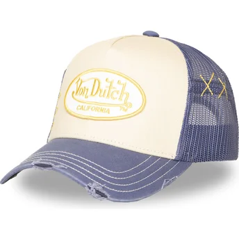 Beige-violette Trucker-Kappe USED 13 von Von Dutch