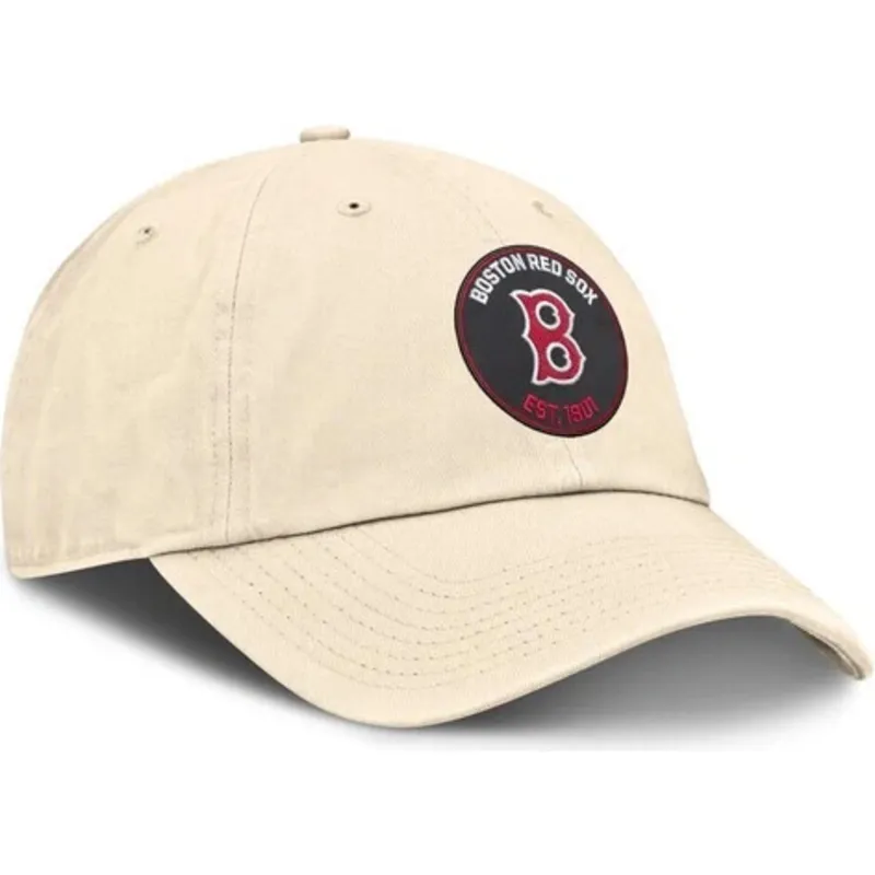 verstellbare-beige-club-unstructured-bio-baumwollkappe-boston-red-sox-mlb-von-nike