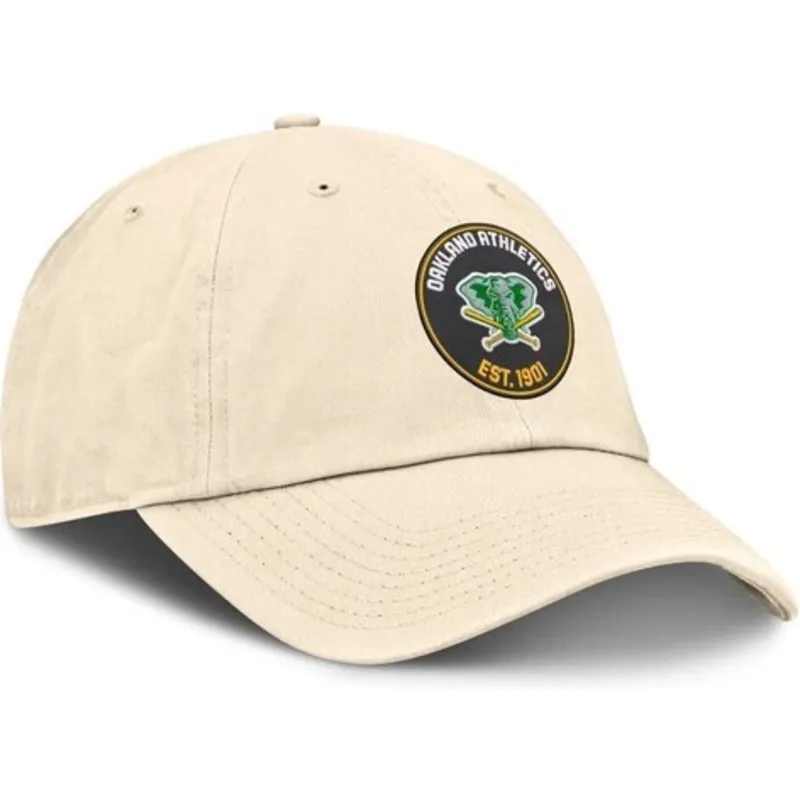 sapkak-ivelt-bezs-allithato-club-unstructured-organic-cotton-oakland-athletics-mlb-nike