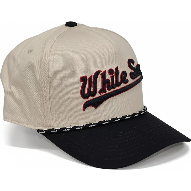 nike-curved-brim-rise-structured-chicago-white-sox-mlb-beige-and-black-snapback-cap