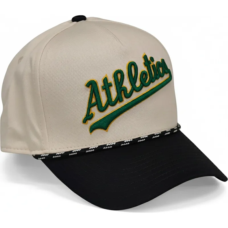 sapkak-ivelt-bezs-snapback-rise-structured-oakland-athletics-mlb-nike