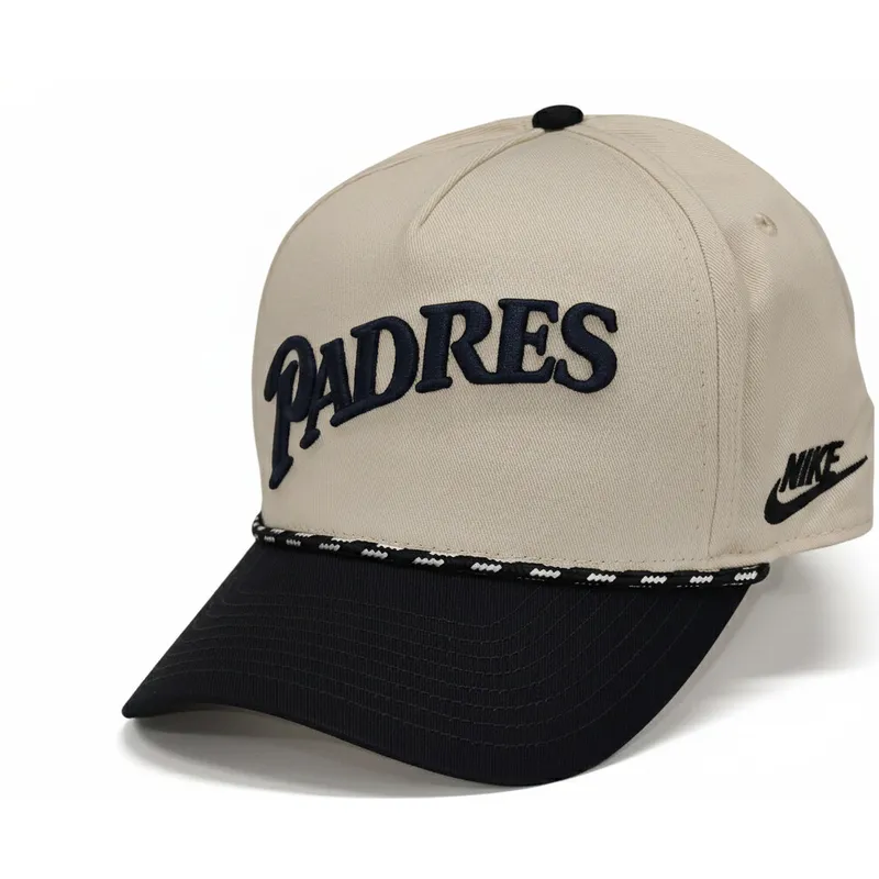 gorra-curva-beige-y-negra-snapback-rise-structured-de-san-diego-padres-mlb-de-nike