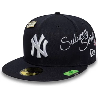 Sapkák lapos sötétkék illesztett 59FIFTY Subway Series New York Yankees MLB New Era