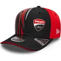 svart-och-rod-kurvad-keps-snapback-9seventy-stretch-snap-print-fran-ducati-motor-motogp-av-new-era