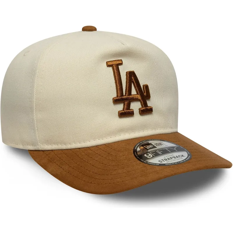 sapkak-ivelt-barna-allithato-pant-9fifty-a-frame-suede-visor-los-angeles-dodgers-mlb-new-era
