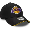 new-era-curved-brim-9forty-microfibre-los-angeles-lakers-nba-black-adjustable-cap