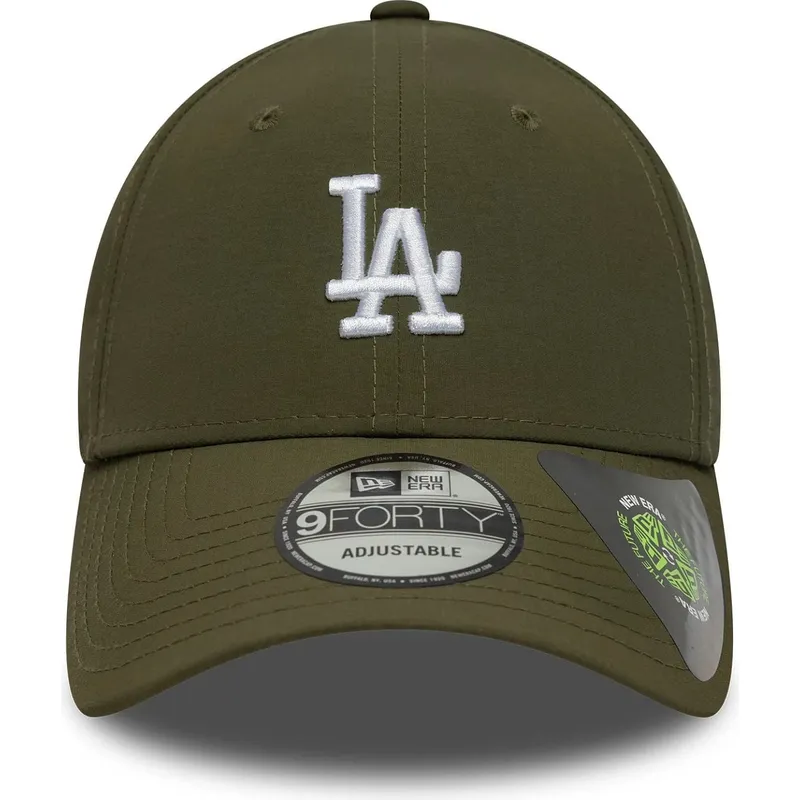 gron-justerbar-kurvad-keps-9forty-recycled-midi-fran-los-angeles-dodgers-mlb-av-new-era