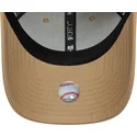 braune-verstellbare-curved-cap-mit-braunem-logo-9forty-outline-der-los-angeles-dodgers-mlb-von-new-era