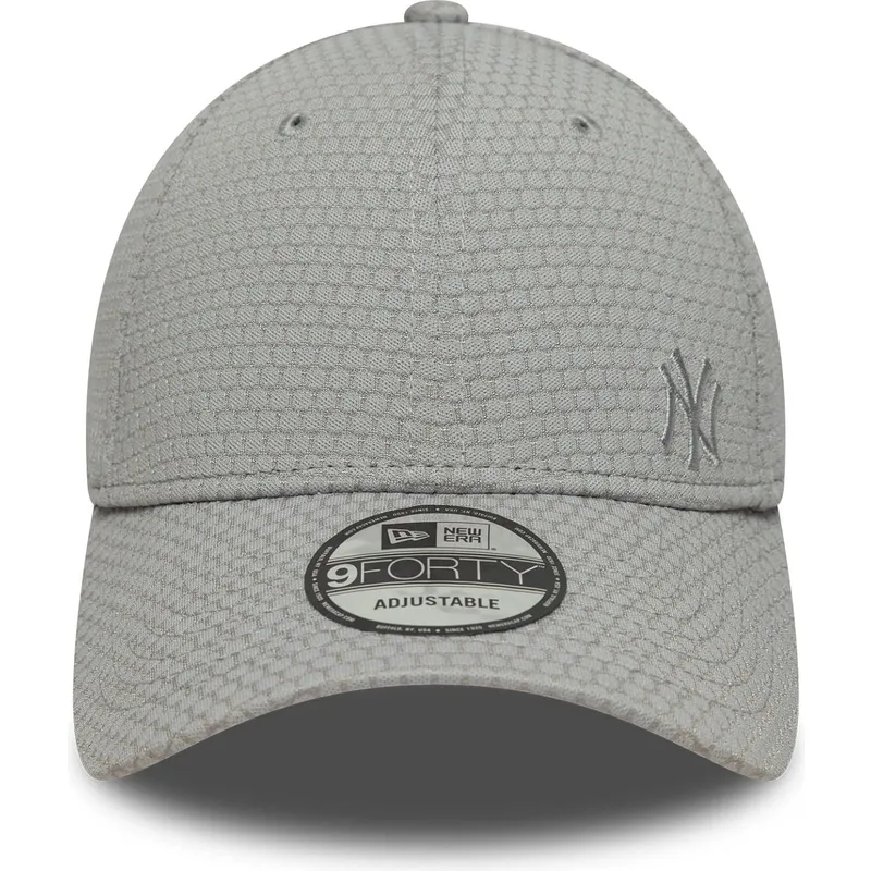 new-era-curved-brim-grey-logo-9forty-mesh-flawless-new-york-yankees-mlb-grey-snapback-cap