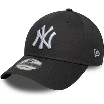 New Era Curved Brim 9FORTY League Essential New York Yankees MLB Grey Adjustable Cap