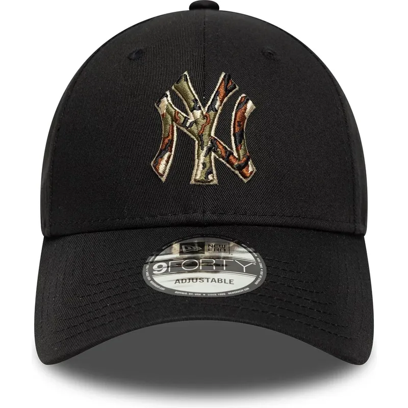 gorra-curva-negra-ajustable-9forty-camo-infill-de-new-york-yankees-mlb-de-new-era