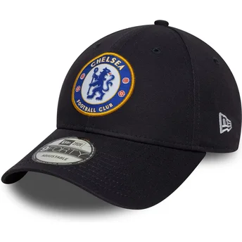 Gorra curva azul marino snapback 9FORTY Core de Chelsea Football Club Premier League de New Era