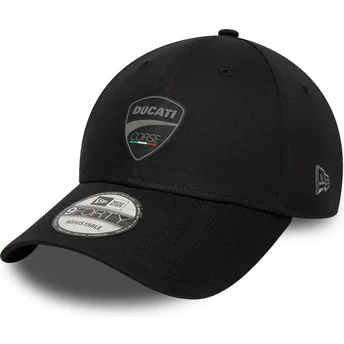 Schwarze verstellbare Curved Cap 9FORTY Washed von Ducati Motor MotoGP von New Era