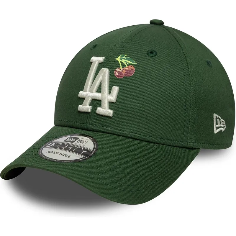 new-era-curved-brim-9forty-fruit-icon-los-angeles-dodgers-mlb-green-adjustable-cap