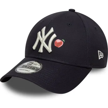 Marinblå böjd justerbar keps 9FORTY Fruit Icon från New York Yankees MLB av New Era