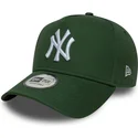 new-era-curved-brim-9forty-e-frame-league-essential-new-york-yankees-mlb-green-snapback-cap