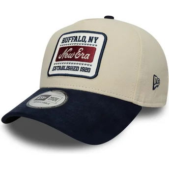 Sapkák ívelt bézs állítható pánt 9FORTY E Frame Patch Suede New Era