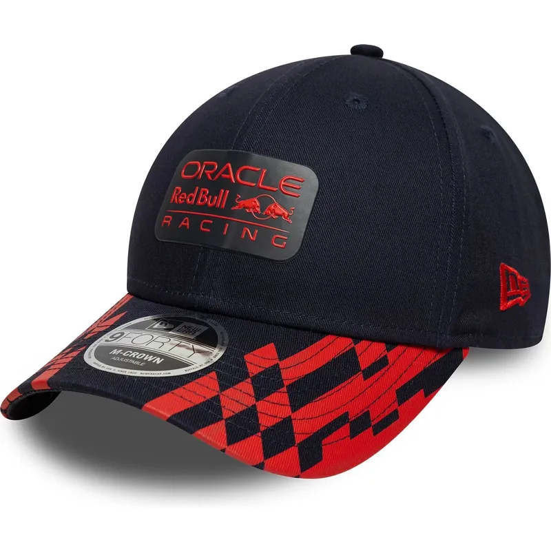 new-era-curved-brim-9forty-m-crown-visor-print-red-bull-racing-formula-1-navy-blue-and-red-snapback-cap