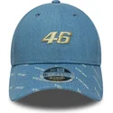 bla-kurvad-snapback-keps-9forty-m-crown-denim-fran-valentino-rossi-vr46-motogp-av-new-era