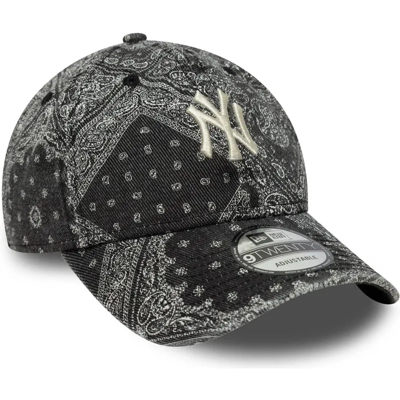 new-era-curved-brim-9twenty-washed-paisley-new-york-yankees-mlb-black-adjustable-cap