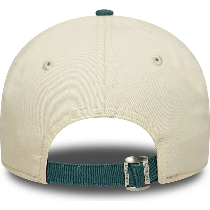 gorra-curva-beige-y-verde-ajustable-9twenty-mini-washed-de-los-angeles-dodgers-mlb-de-new-era