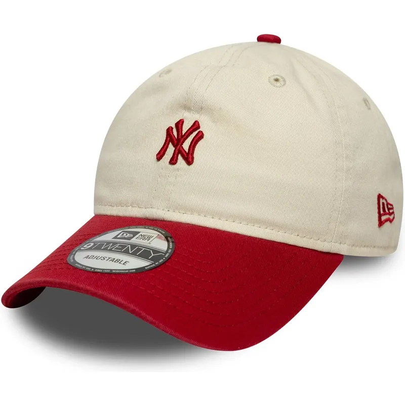 bojd-beige-och-rod-justerbar-keps-9twenty-mini-washed-new-york-yankees-mlb-fran-new-era