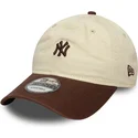 bojd-keps-beige-och-brun-justerbar-9twenty-mini-washed-new-york-yankees-mlb-fran-new-era