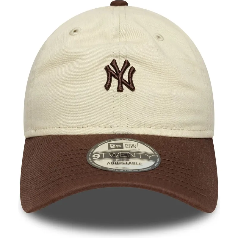 sapkak-ivelt-bezs-allithato-9twenty-mini-washed-new-york-yankees-mlb-new-era