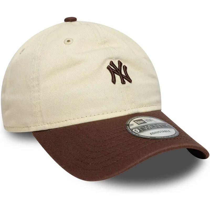 sapkak-ivelt-bezs-allithato-9twenty-mini-washed-new-york-yankees-mlb-new-era