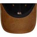 braune-verstellbare-curved-cap-mit-braunem-logo-9twenty-suede-der-new-york-yankees-mlb-von-new-era