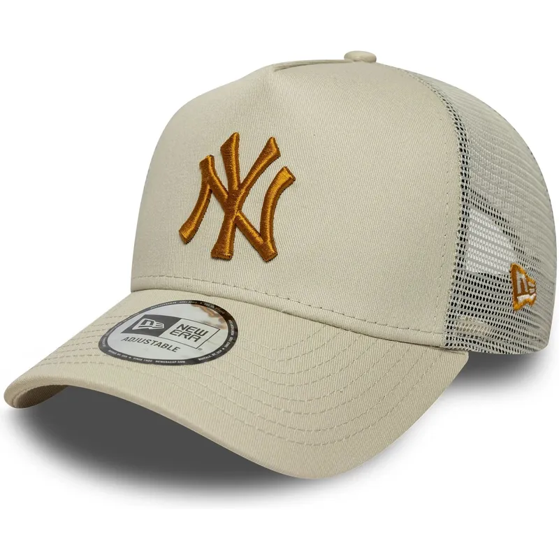 sapkak-ivelt-bezs-snapback-a-frame-league-essential-new-york-yankees-mlb-new-era