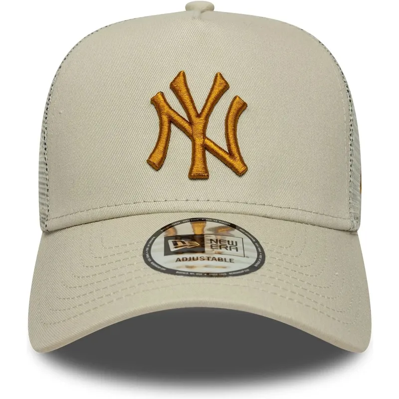 sapkak-ivelt-bezs-snapback-a-frame-league-essential-new-york-yankees-mlb-new-era