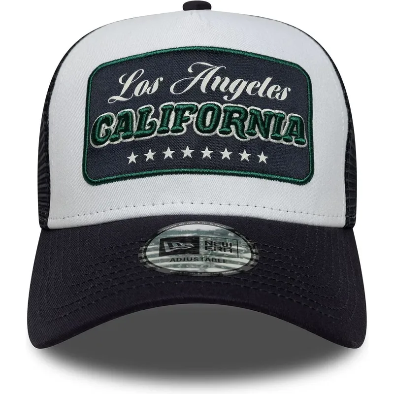gorra-trucker-weiss-und-marineblau-a-frame-location-von-los-angeles-stadte-und-strande-california-von-new-era