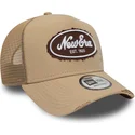 sapkak-ivelt-barna-snapback-a-frame-oval-canvas-distress-new-era