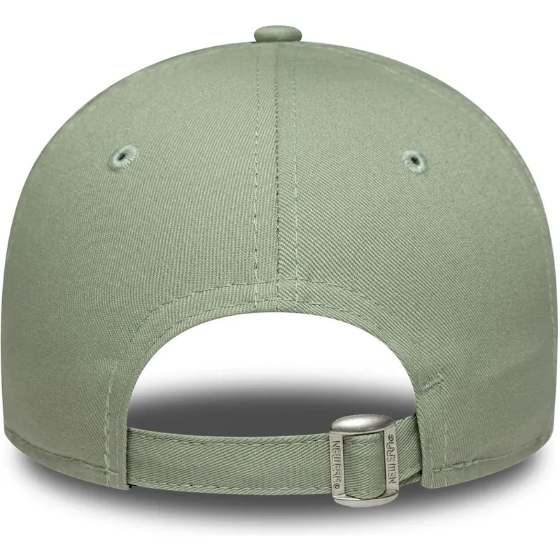 gorra-curva-verde-claro-ajustable-con-logo-verde-para-mujer-9forty-league-essential-de-new-york-yankees-mlb-de-new-era