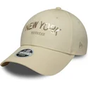cap-ivelt-bezhov-reguliruema-lenta-9forty-sequin-wordmark-new-york-yankees-mlb-new-era