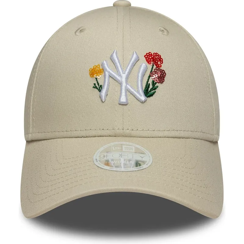 cap-ivelt-bezhov-reguliruema-lenta-9forty-floral-icon-new-york-yankees-mlb-new-era