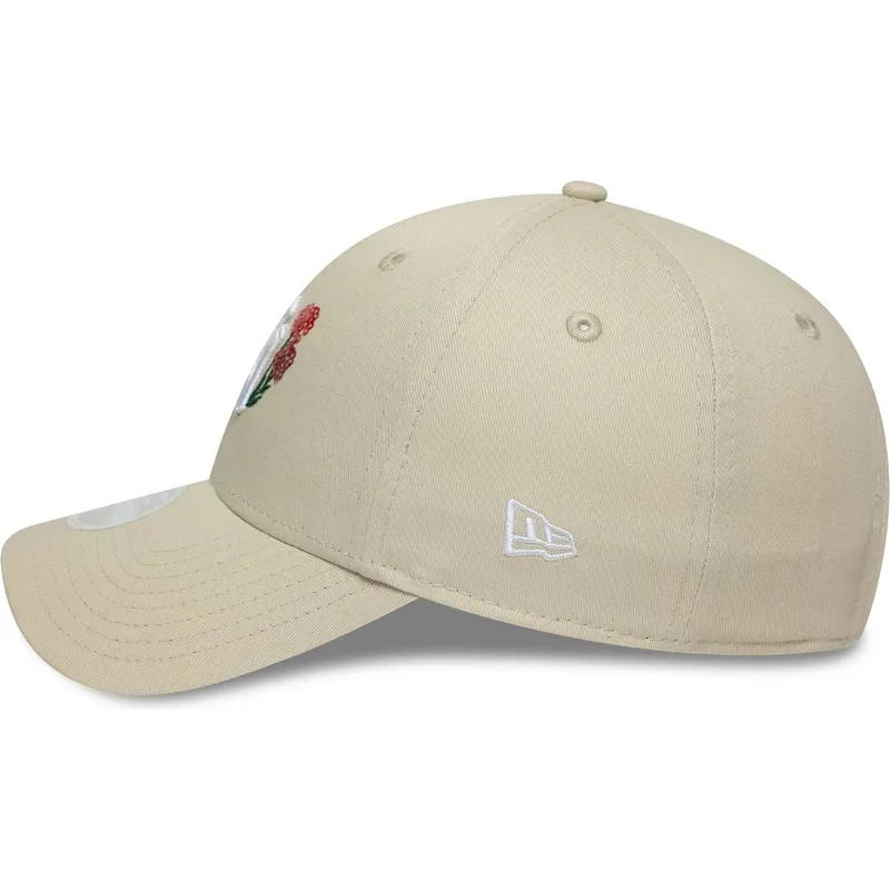 bojd-beige-justerbar-keps-for-dam-9forty-floral-icon-fran-new-york-yankees-mlb-av-new-era