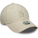 cap-ivelt-bezhov-reguliruema-lenta-9forty-m-crown-pastel-cord-los-angeles-dodgers-mlb-new-era