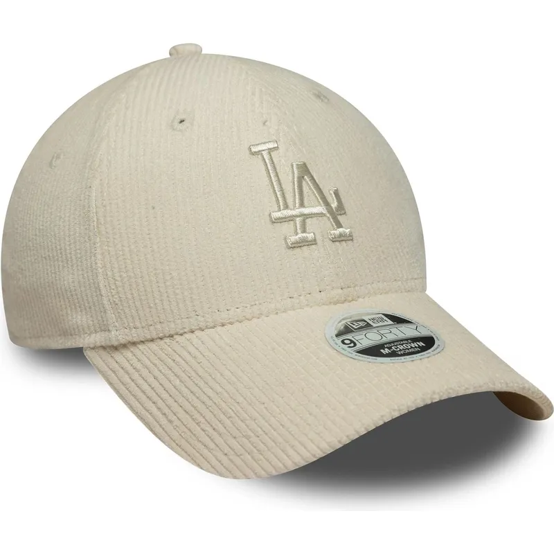 cap-ivelt-bezhov-reguliruema-lenta-9forty-m-crown-pastel-cord-los-angeles-dodgers-mlb-new-era
