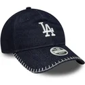 gorra-curva-azul-marino-ajustable-para-mujer-9twenty-denim-stitch-de-los-angeles-dodgers-mlb-de-new-era