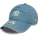 cap-ivelt-sin-reguliruema-lenta-9twenty-denim-stitch-new-york-yankees-mlb-new-era
