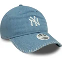 bojd-bla-justerbar-keps-for-dam-9twenty-denim-stitch-fran-new-york-yankees-mlb-av-new-era